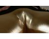 JPS clothing crotch sparkling golden gold spats Moriman Cameltoe