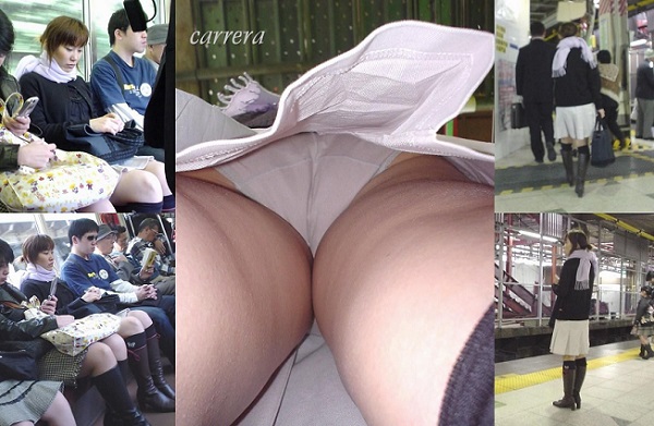 お姉さんを逆さ撮りピンクのパンツ網タイツTバック carrera