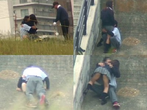 青姦！制服カップル！！前編