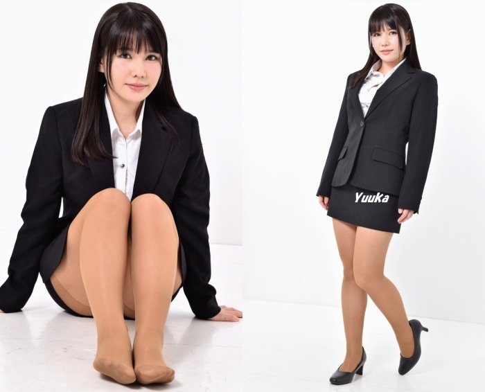 Yuuka#2／リクルートスーツ＆ブラウンストッキング