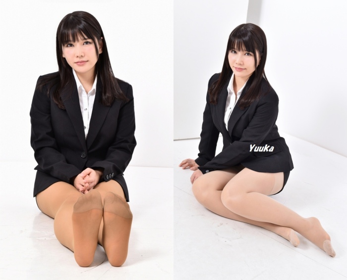 Yuuka／リクルートスーツ＆ベージュ＆ブラウンストッキングセット