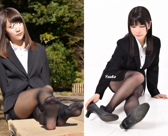 Yuki&Yuuka／リクルートスーツ＆黒ストッキングセット