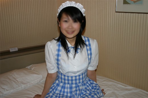 女子大生の水色の下着とファミレス制服(PIC-02)