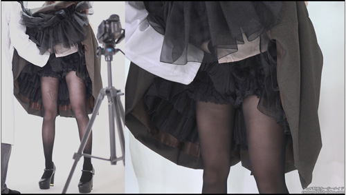 パンティー痴漢フェチ　女性のスカート、下着の中に手を入れて触るf233