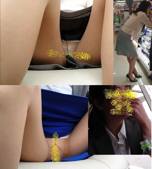 会社の同僚を車移動中にパンチラ撮影!vol.6&8