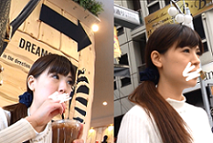 “ポニーテール”の萌カワ系女子!! cafeにて長時間盗撮。