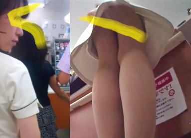 逆さパンチラ　ナース、看護師　26