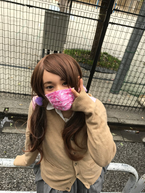 【新宿歌舞伎町2017】ツインテールの制服美少女パンチラ【RICOH THETA】Vol.3