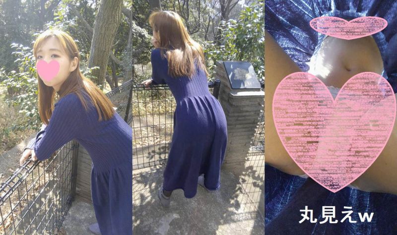 【完全顔出し】かわいいJDのパンツ逆さ撮りで丸見えに撮れちゃいました(動画編)
