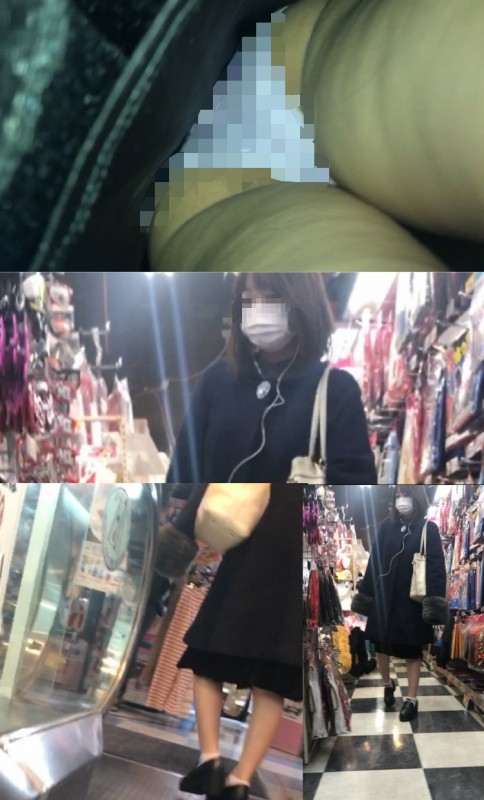 【スマホで逆さ撮り10】キレイめ女子の生パン 純白パンティ 生足【素人盗撮】