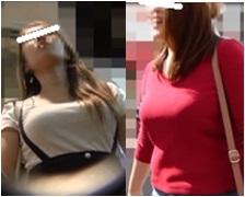 【街撮り動画Part155】巨乳ママ2人を至近距離から撮影