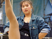 セクシーアクション 昭和編 #08 お祭りチア1987b ナマ脚ハイキック白アンスコ
