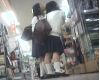 制服姿の女の子2人組がお買い物【パンチラ動画】花色木綿 １７