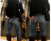 Too cool denim heroine brand denim and black boots stylish scarf