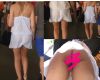 【お尻の肉厚感が半端ないお姉さんの喰い込みTバックを盗撮！！】