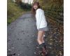 ◆素人投稿動画 めちゃ恥ずかしがる微乳女子大生を道路を裸で歩かせて公園でセックスして精子を飲ませました 【Part.01：鈴付き