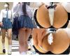 【顔出し】激ミニ青チェのデカ尻美形ギャル♪Tバック鬼食い込み＆限界ギリギリのド変態超接写アングルに理性崩壊!!