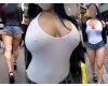 【Kカップ×爆尻】ノーブラ爆乳＆肉厚ヒップ美女が街中で暴れ散らす!!勃起乳首をチラ見せするド変態っぷり!!