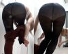 [Black pantyhose sister's fitting room] Pure white panties are t