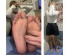 24.5cm blonde beauty's extremely weak soles are tickled! 4 minut