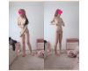 The camera saw it! A real naked girl changing at home