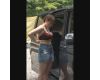 【Changing clothes outdoors】A girl with big tits and big nipple r