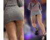 ミニスカタイトワンピースからのパンチラギャル