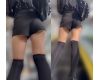 ショートパンツにハミ尻がセクシーな美脚美女
