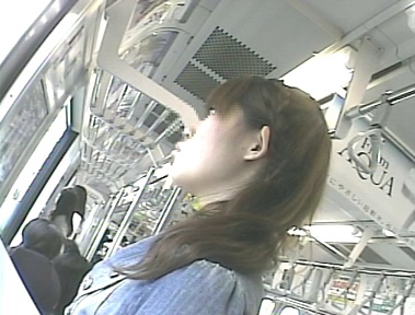 パンチラと太ももにフル勃起！顔と全身と逆さ撮り【動画】電車内の様子 gallery photo 1