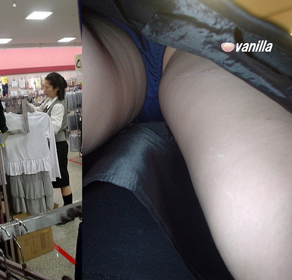 仕事中の店員を逆さ撮り立ち読み買い物中のお姉さん vanilla 01と02セット販売