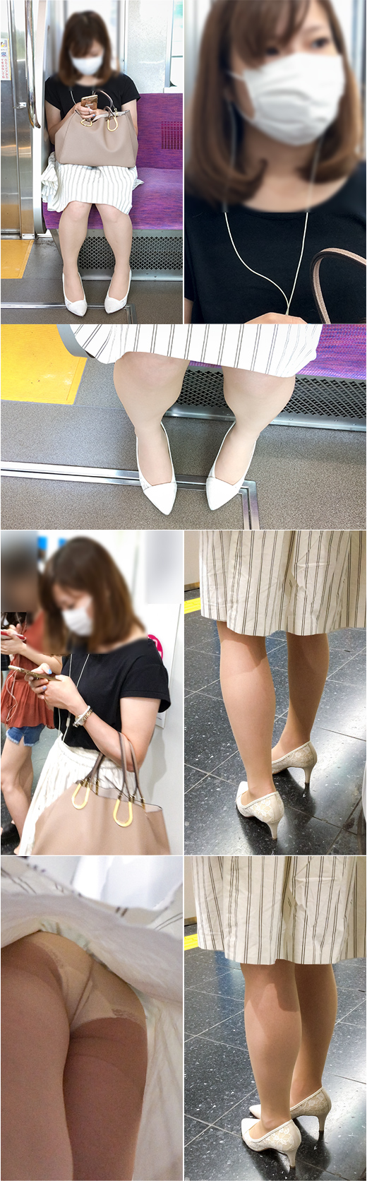 電車対面】エロすぎるパンスト脚の美人お姉様のスト越し白パンティ【スマホ対応】 - 感動の最終回