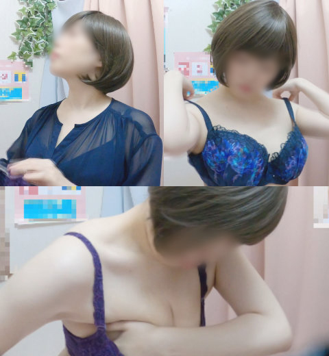 餅のような柔肌美人の　　美乳への飽くなき努力　　僕のお店の試着室457 gallery photo 1