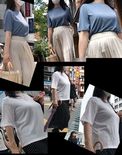 【通スピ＆スロー】痩せの着衣美乳様と、ポチャ系着衣巨乳様のミックス作品！ gallery photo 1