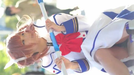 コミックマーケット コスプレ 魔法少女パンチラレイヤーさん ★対面強風めくれパンチラ はみ出し コミケ 17分 gallery photo 3