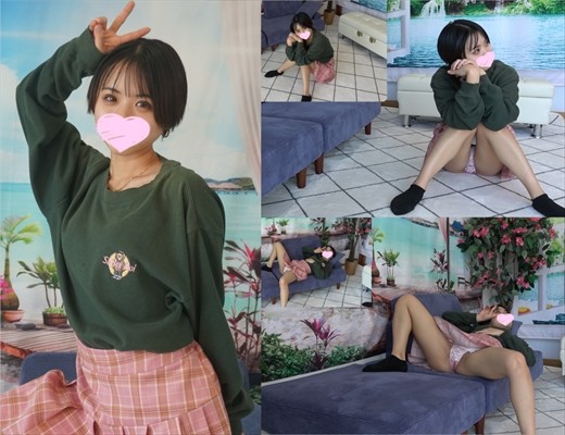 Gcolle あどけなさを残す小柄でかわいい女の子の無防備食い込みピンクおパンティ 984444