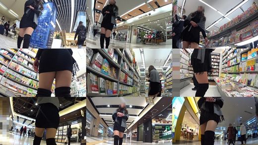 【高画質】ミニスカ&ブーツ☆巻き髪OLさんの街歩き
