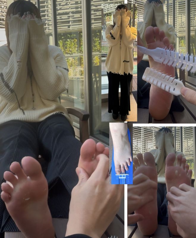 Gcolle あちゃんさん25.5cmギリシャ型弱足裏くすぐり両足比べ6分44秒 993541