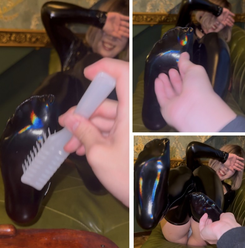 Gcolle パンチラ有り!22.5cmエナメル激弱足裏くすぐり!5分11秒 992721