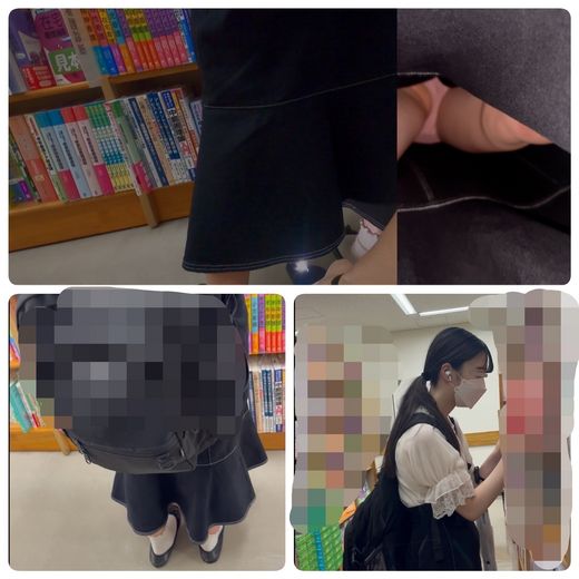 ［逆さ撮りのオカズ20］“被写体3人”スカートにスマホ入れてるシーンを撮影しました！こうやって逆さ撮りするんです gallery photo 1