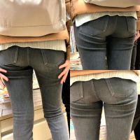 清楚な子の履き古しグレースキニー 落ち着かないお尻と可愛い動き【街中風景159】 