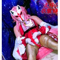 ザーメン噴水連続発射セルフぶっかけバニーコスプレ男の娘 