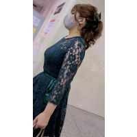 揉みしだきたくなるドレッシー爆乳美女!