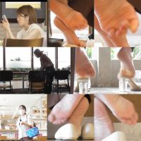 Candid feet of Japanese beauty