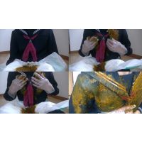 オムツ脱糞と制服塗糞