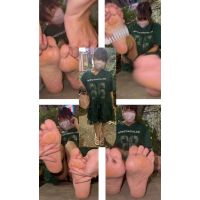 パンチラあり!keiさん24.5cm超絶激弱足裏くすぐりグーパー足比べ!5分49秒