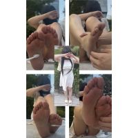 パンチラ有り！雛りなさん22.5cm超絶激弱足裏くすぐりで大暴れ！5分24秒 