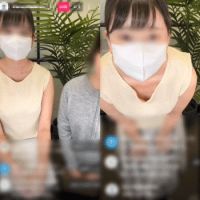 [配信胸ちらハプニング30]爆乳女子のうっかり生着替え/アパレル会社のライブリハハプニング/計2名 