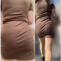 ムチムチミニスカワンピース美女