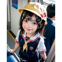 電車でぶっかけられた幼い女の子 
