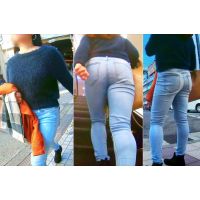 No.373フリフリお尻から脚先へのラインをスキニーデニムでアピール中のお姉さんに密着取材 